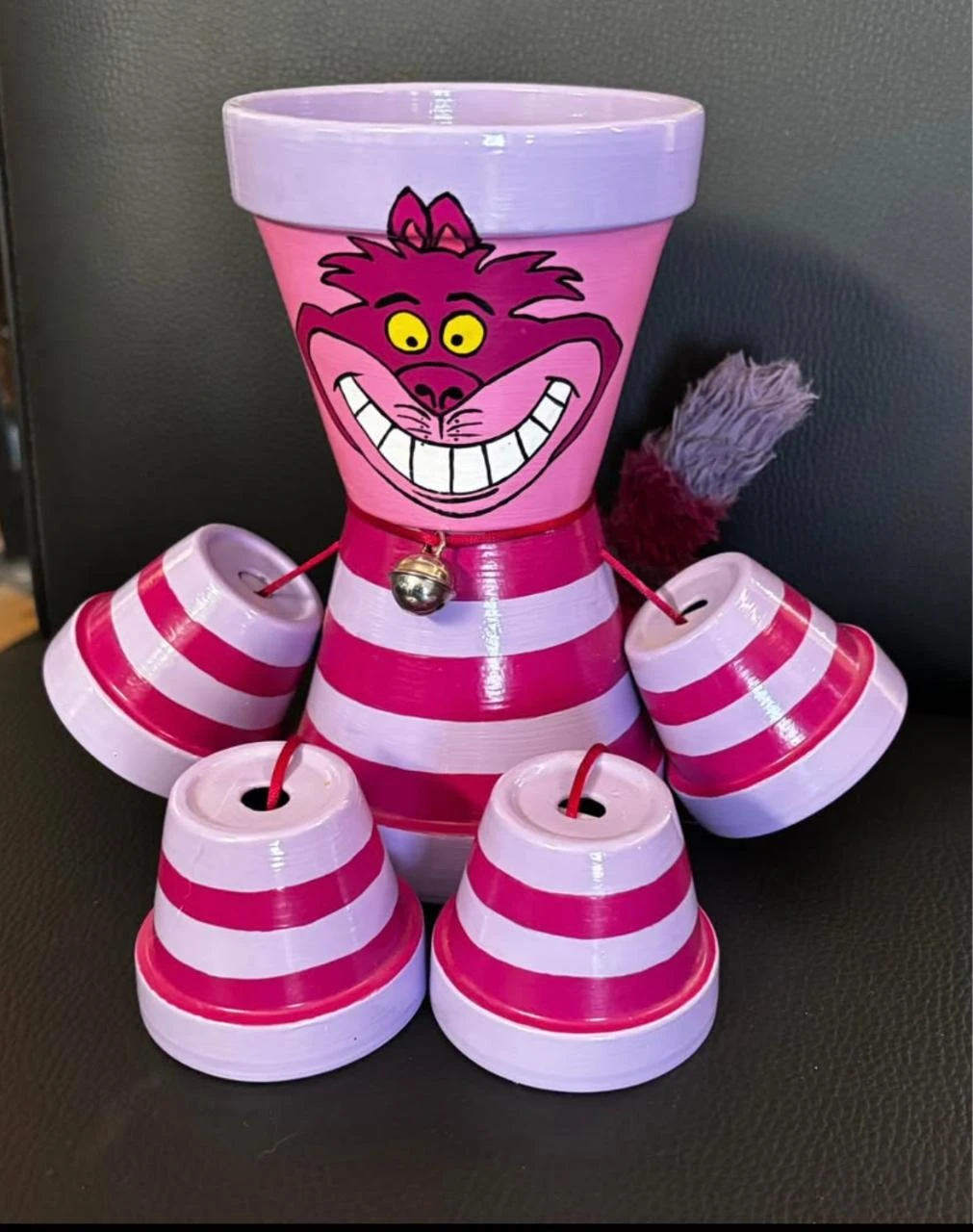 😻 Pot décoration d'artisanat « fait main » Chat du Cheshire – photo 5